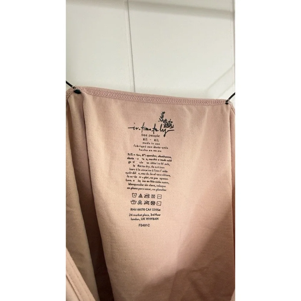 Intimately Free People Brami Skinny Strap Tank Nude Black Layering Size M/L - Picture 5 of 8